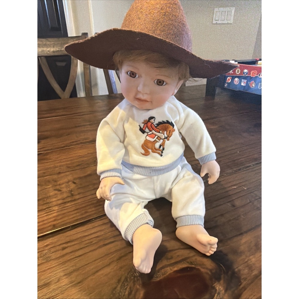 Billy The Cowboy Danbury Mint Porcelain‎ Doll By Linda Steele No Toy Accessory